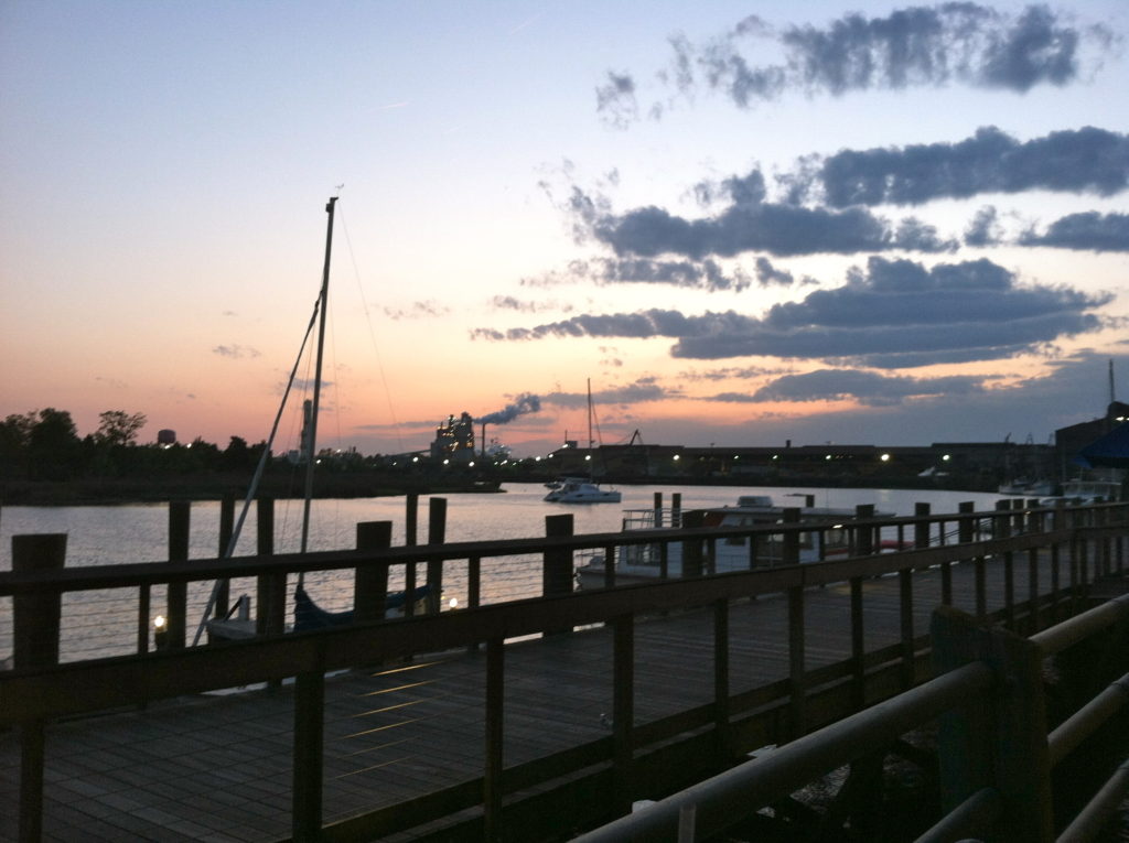 gtown boat sunset harborwalk IP in background